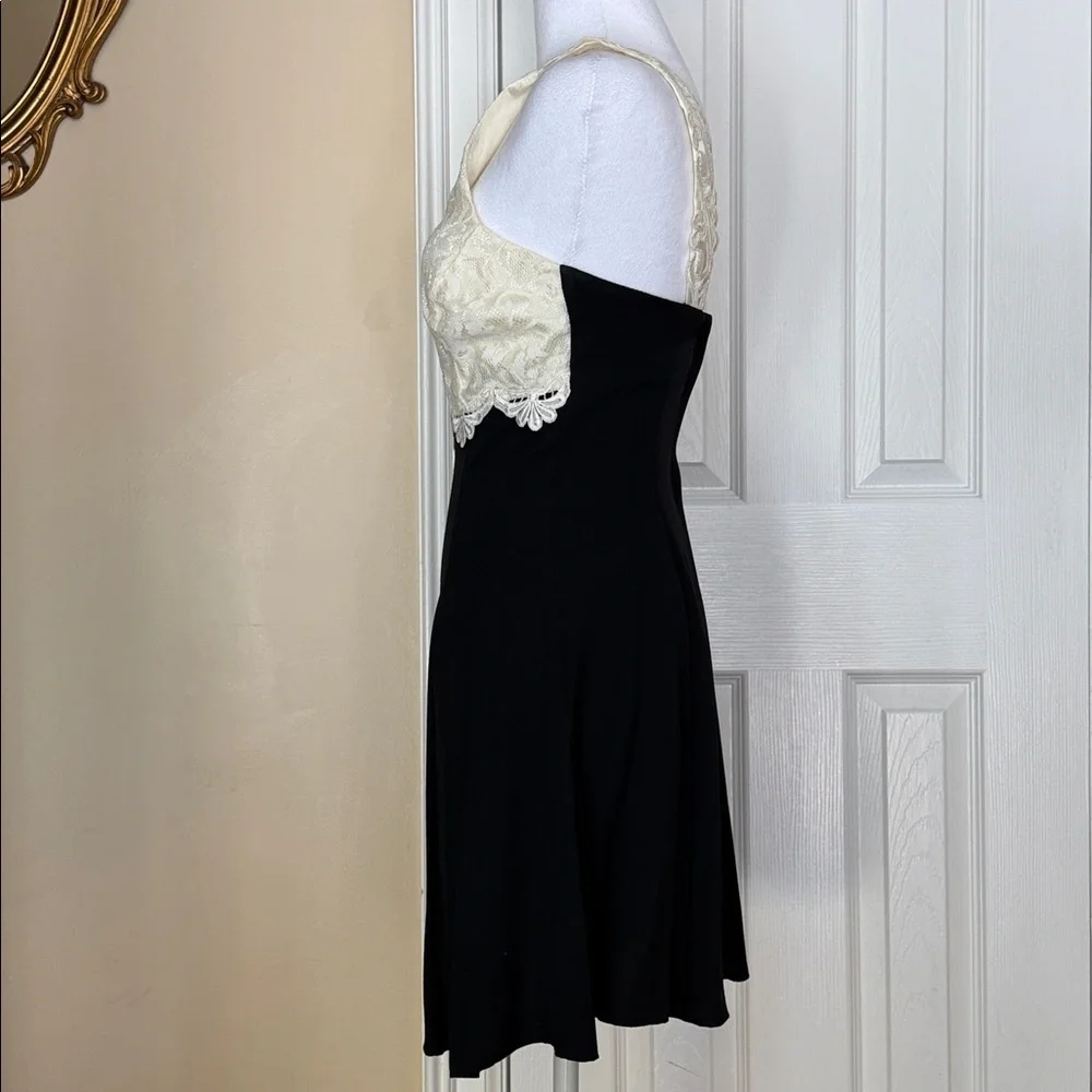 Gunne Sax Jessica McClintock Vintage Cocktail Dress Sleeveless Lace USA made 5/6 - Picture 2 of 9